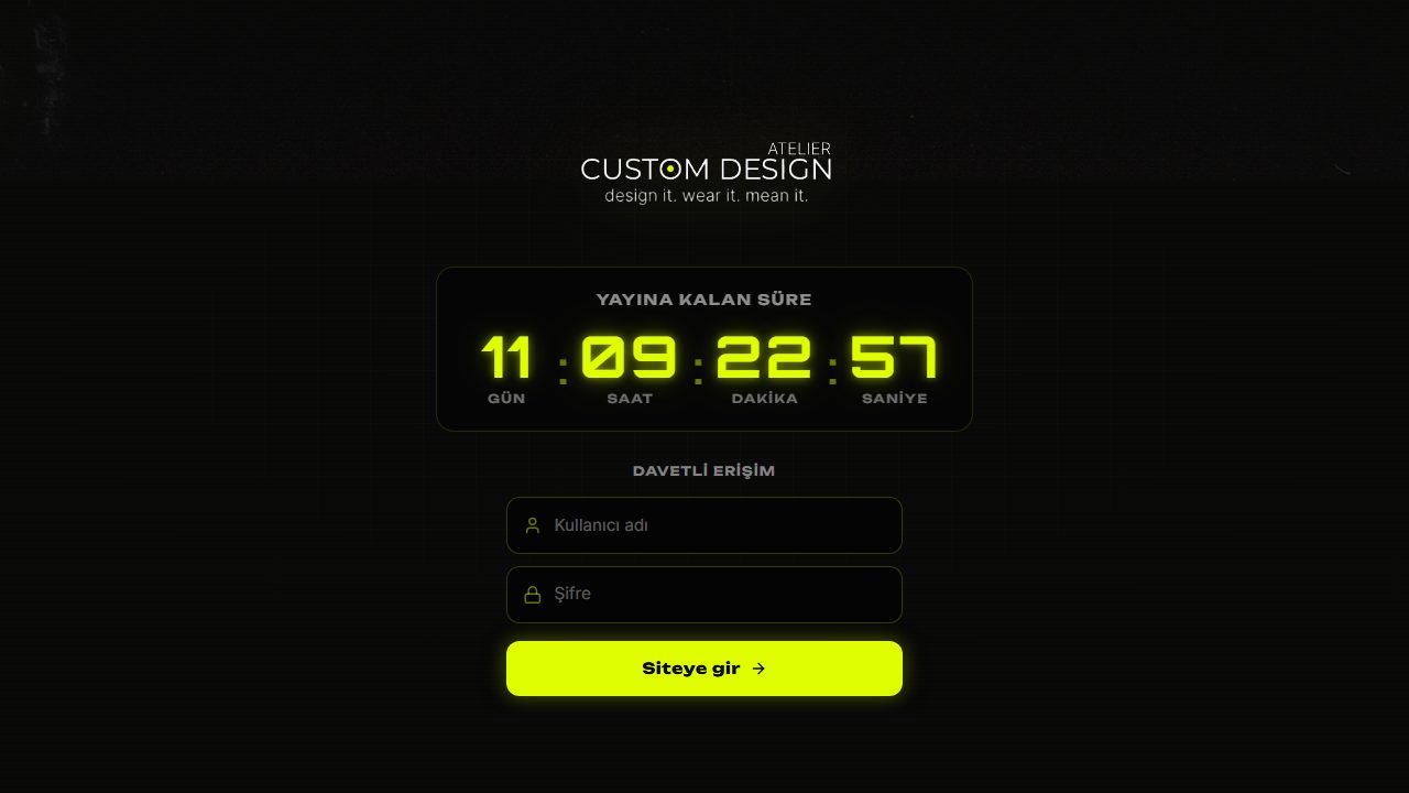 Custom Design Atelier — AI destekli tasarım SaaS platformu web sitesi önizlemesi