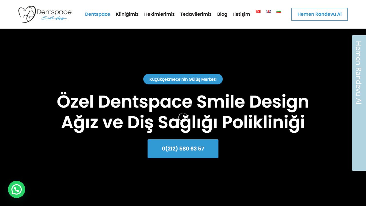 Dent Space diş kliniği web sitesi