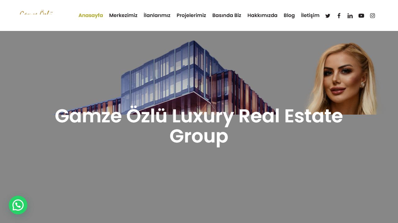 Gamze Özlü emlak web sitesi
