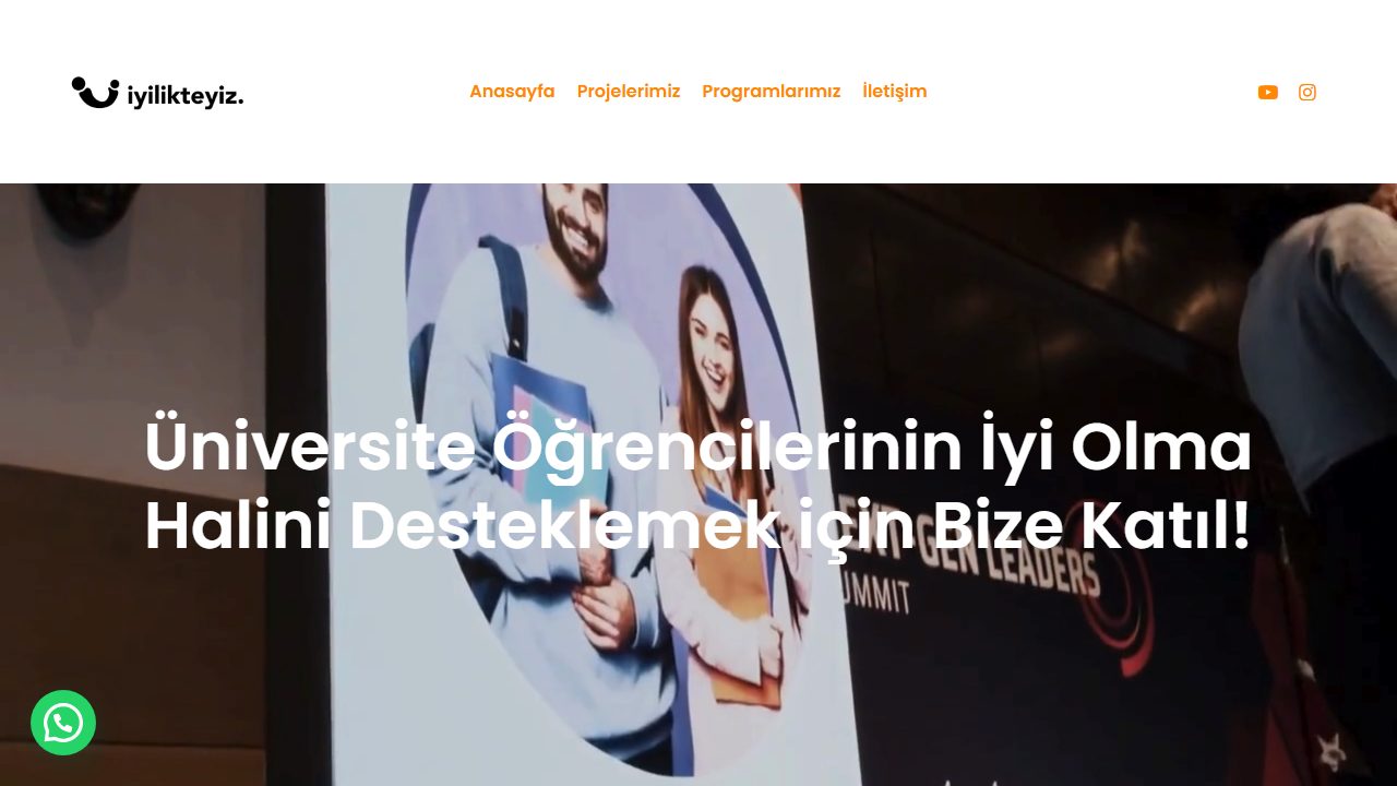 İyilikteyiz Vakfı web sitesi